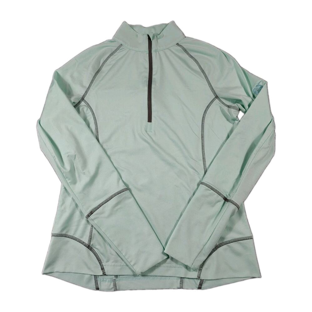 Peter Millar Crown Sport E4 Performance Pullover Womens S Light Blue Wicking GUC